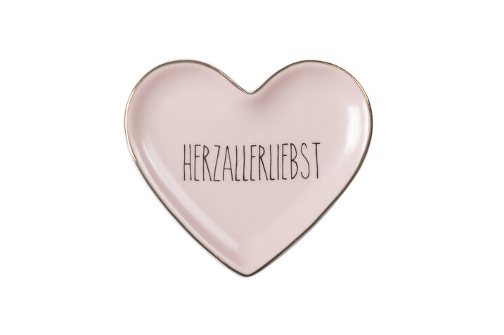 Love Plates, deco plate, porcelain, Herzallerliebst, heart, flat, pink