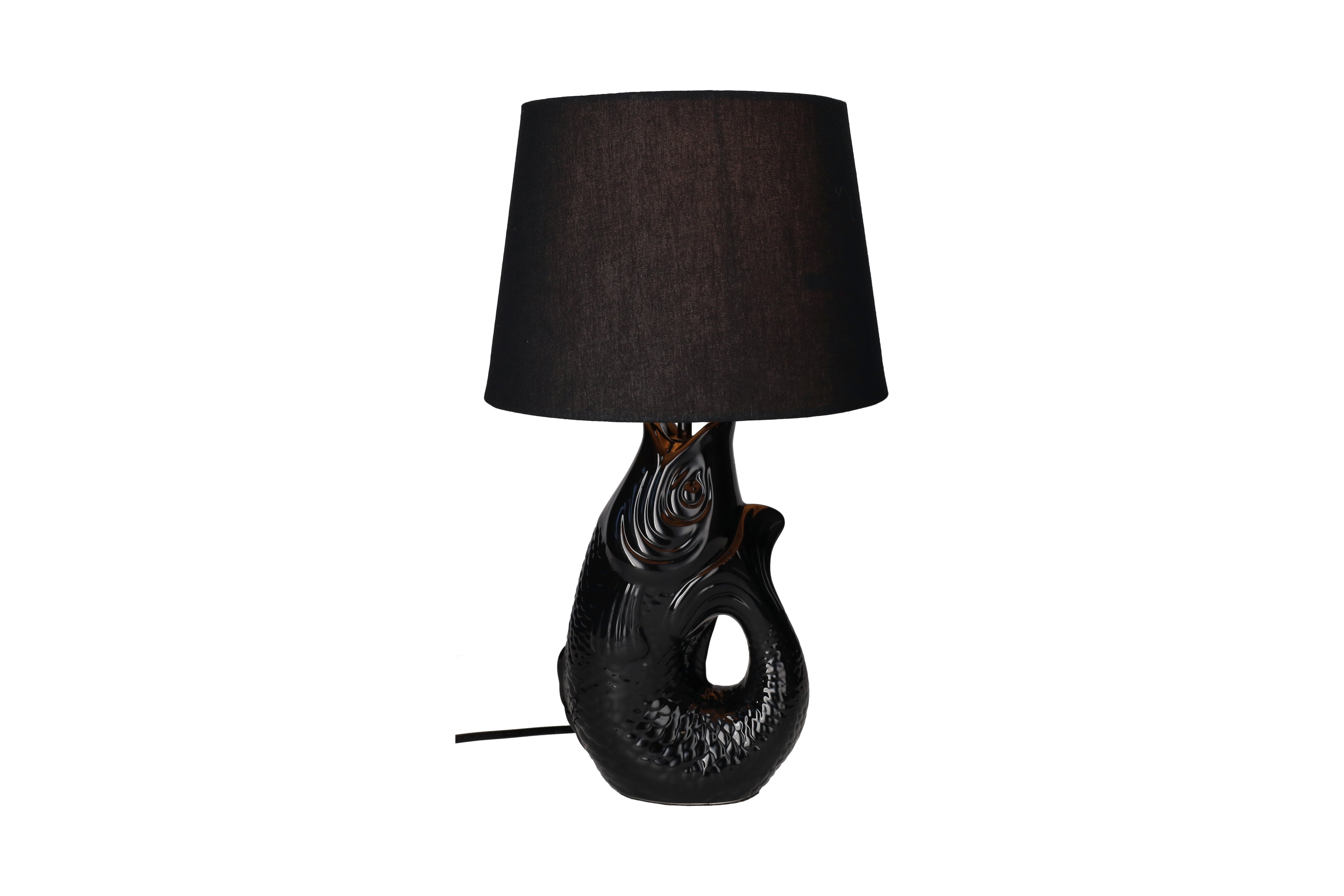 Monsieur Carafon, Fisch, Lampe, S, schwarz