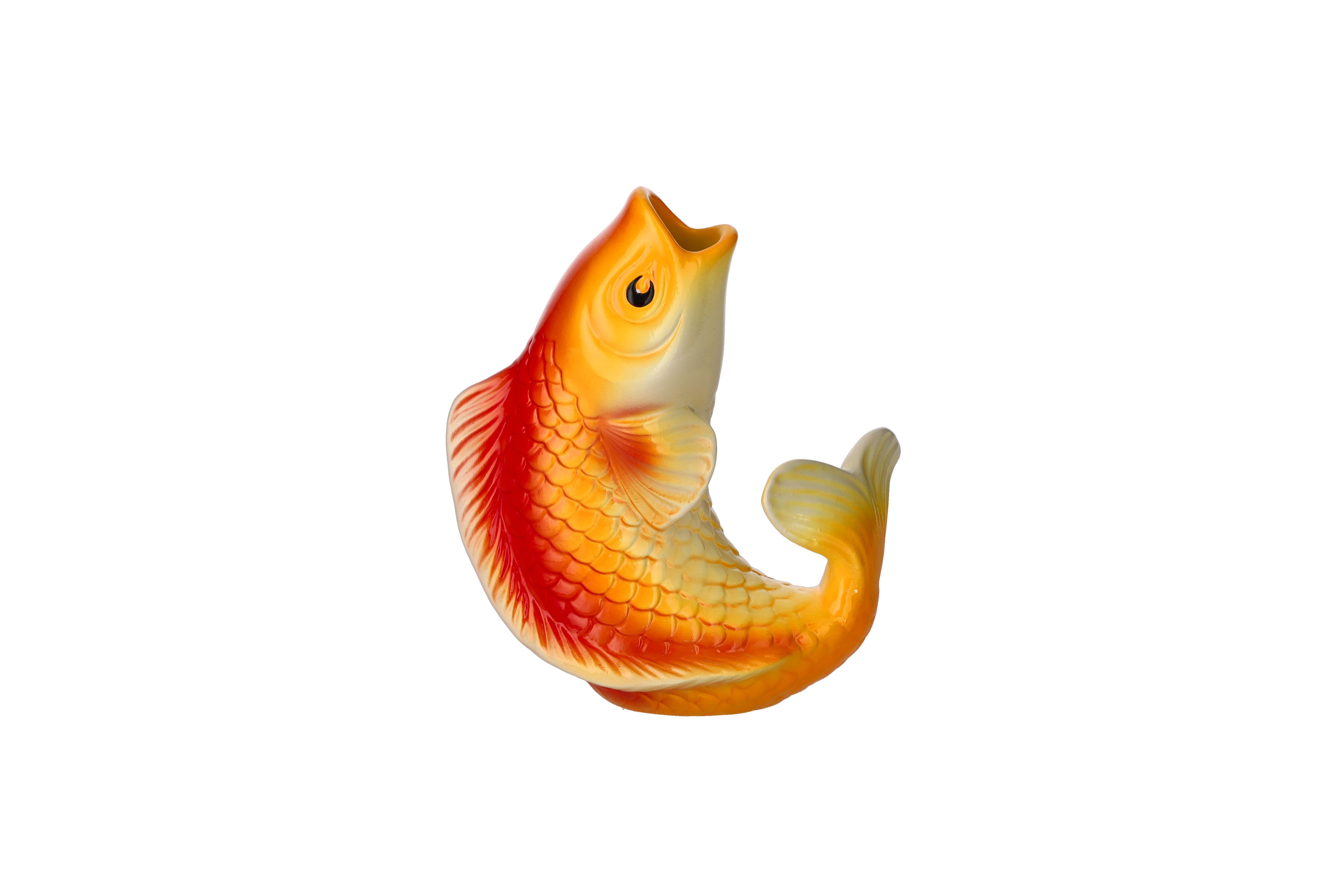 Mamsell Koi, Fisch, Vase, XS,  orange/rot/weiss