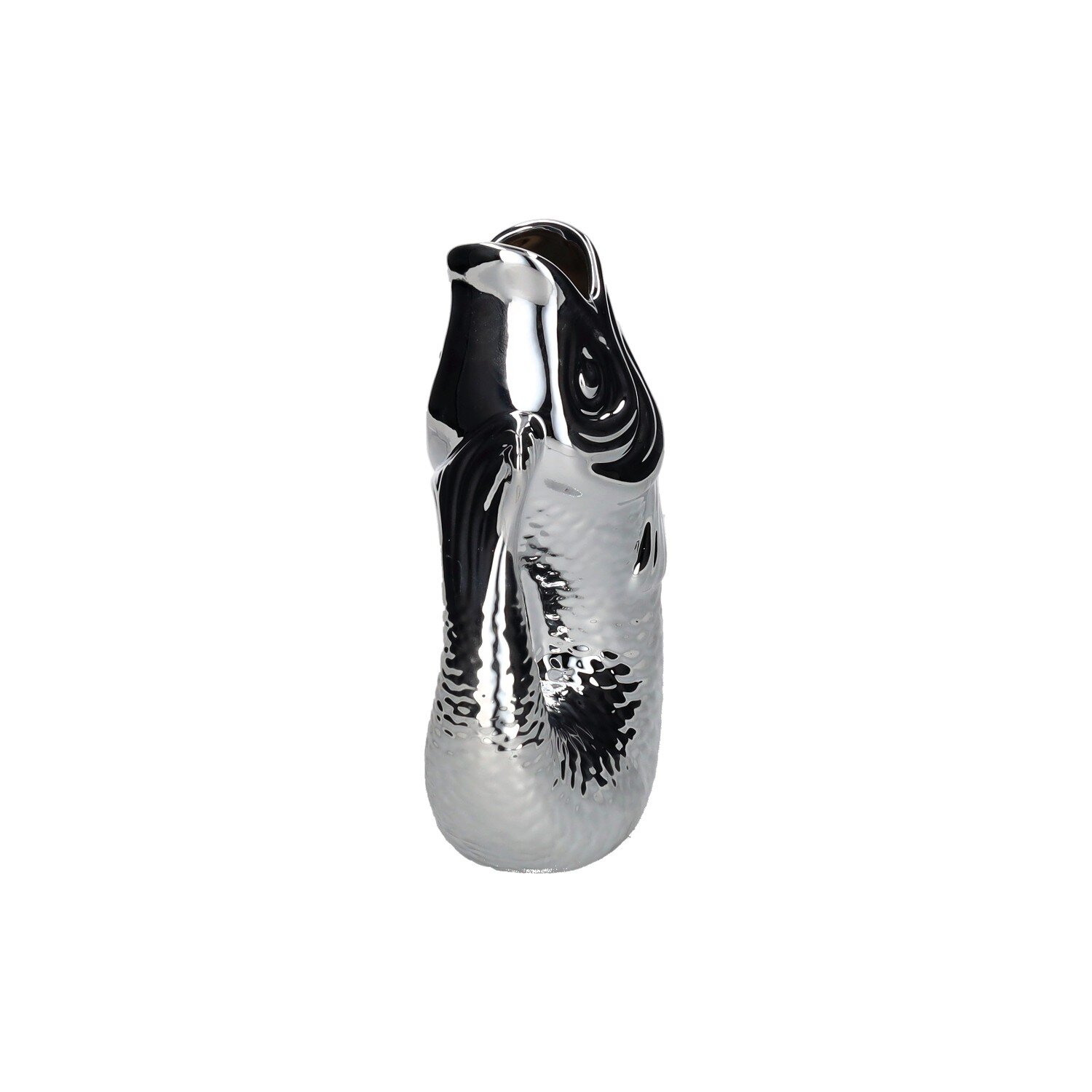 Monsieur Carafon, Fisch, Vase, S, silber, 1,2 Liter