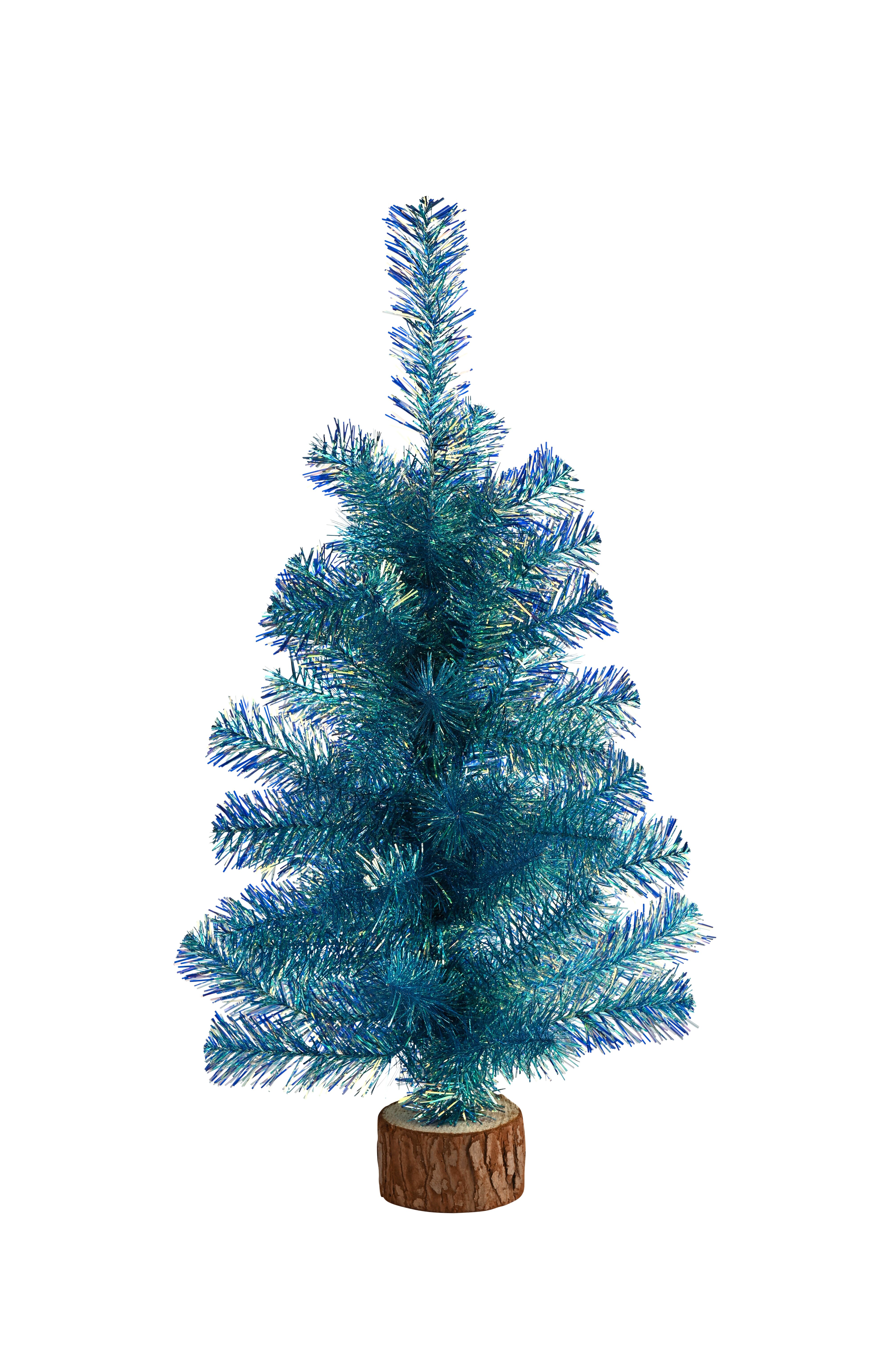Tinsel, Dekobaum, H60cm, blau