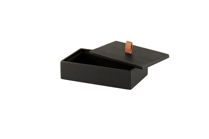 Bento, box, mango wood, rectangular, black