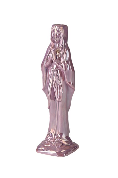 Cadonna, candle holder, Madonna, rainbow violet