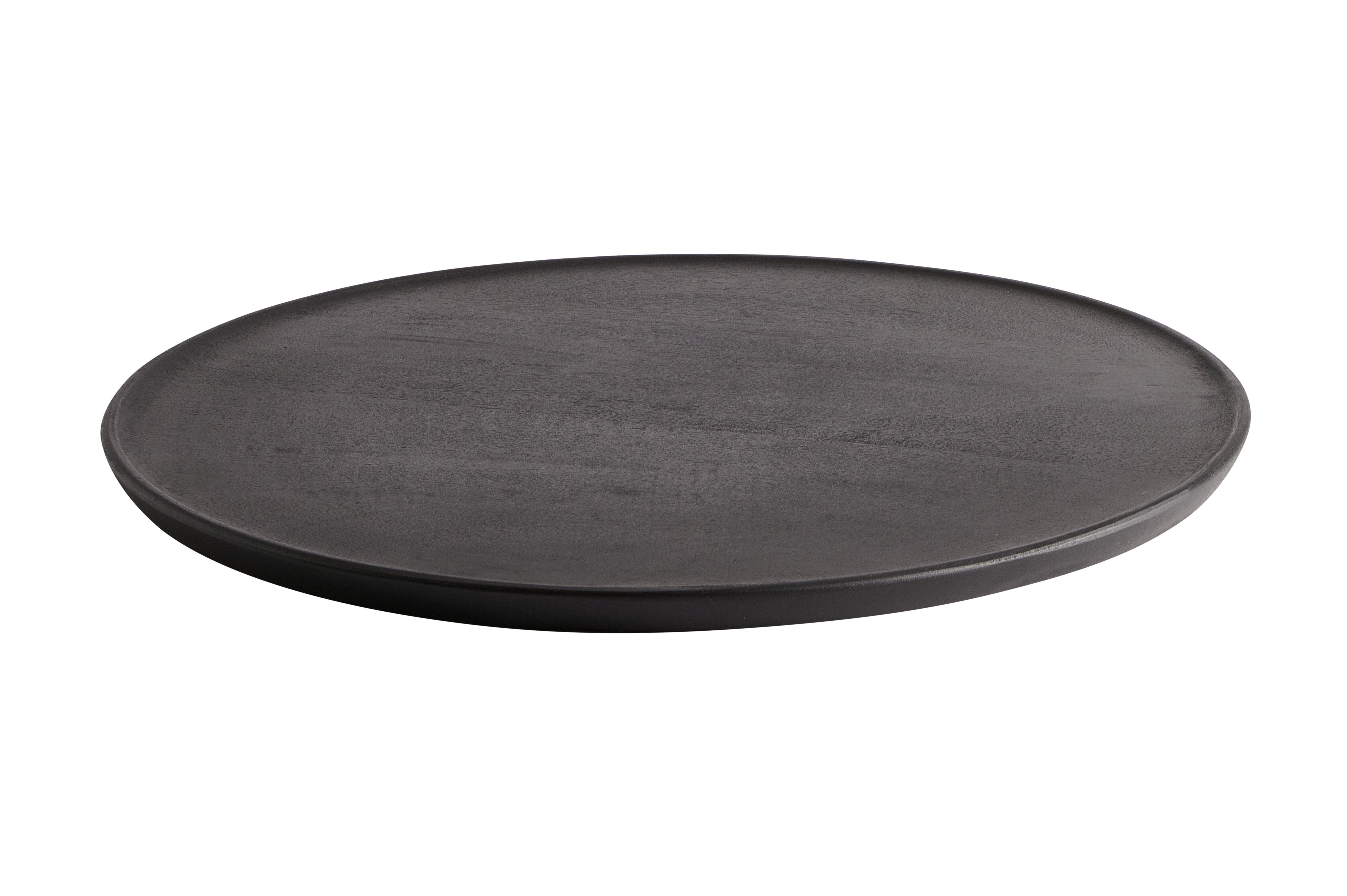 Bento, tray, L, mango wood, round, black