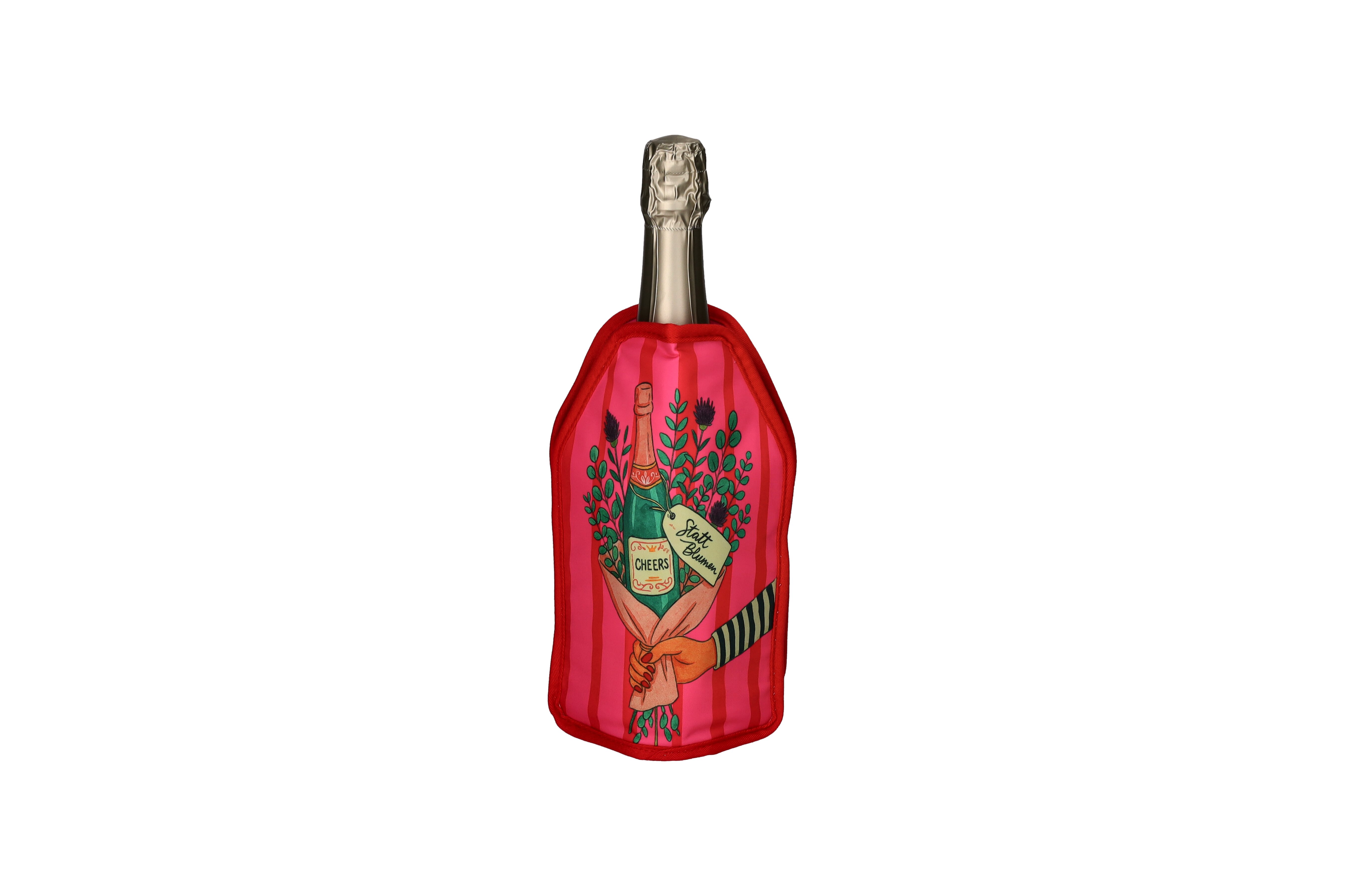 Froid, Kühlmanschette, Motiv: Statt Blumen, hot pink