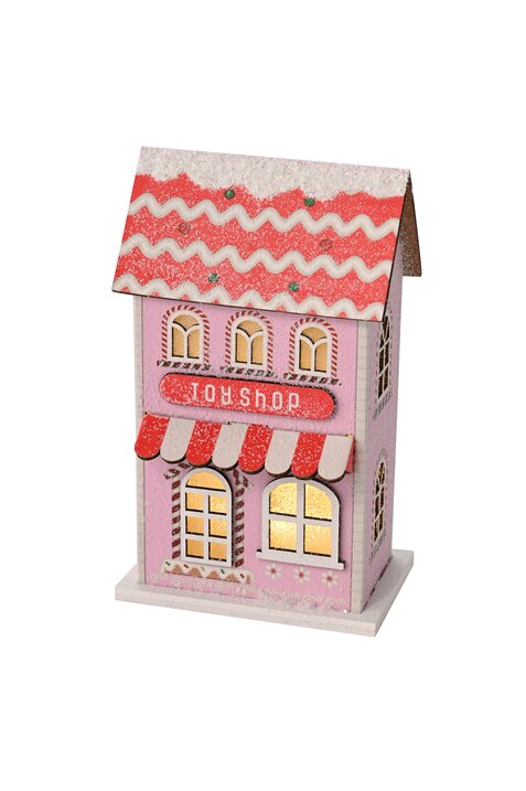 Candy, house w. LED, toyshop, pink