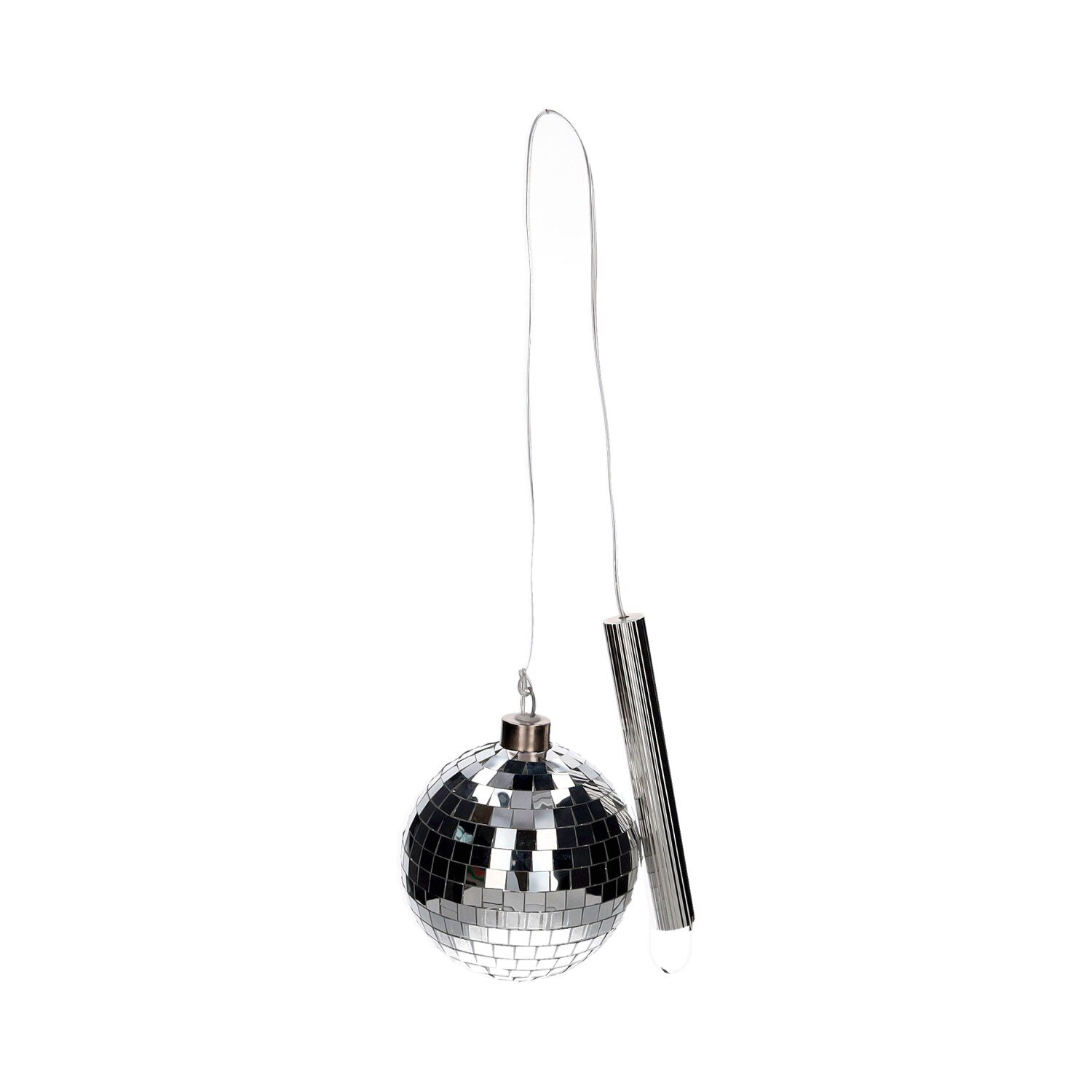Disco, LED-Kugel, 10cm, silber