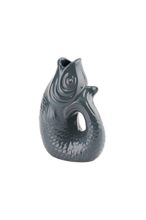 Monsieur Carafon, Fisch, Vase, XS, grau, 0,2 Liter