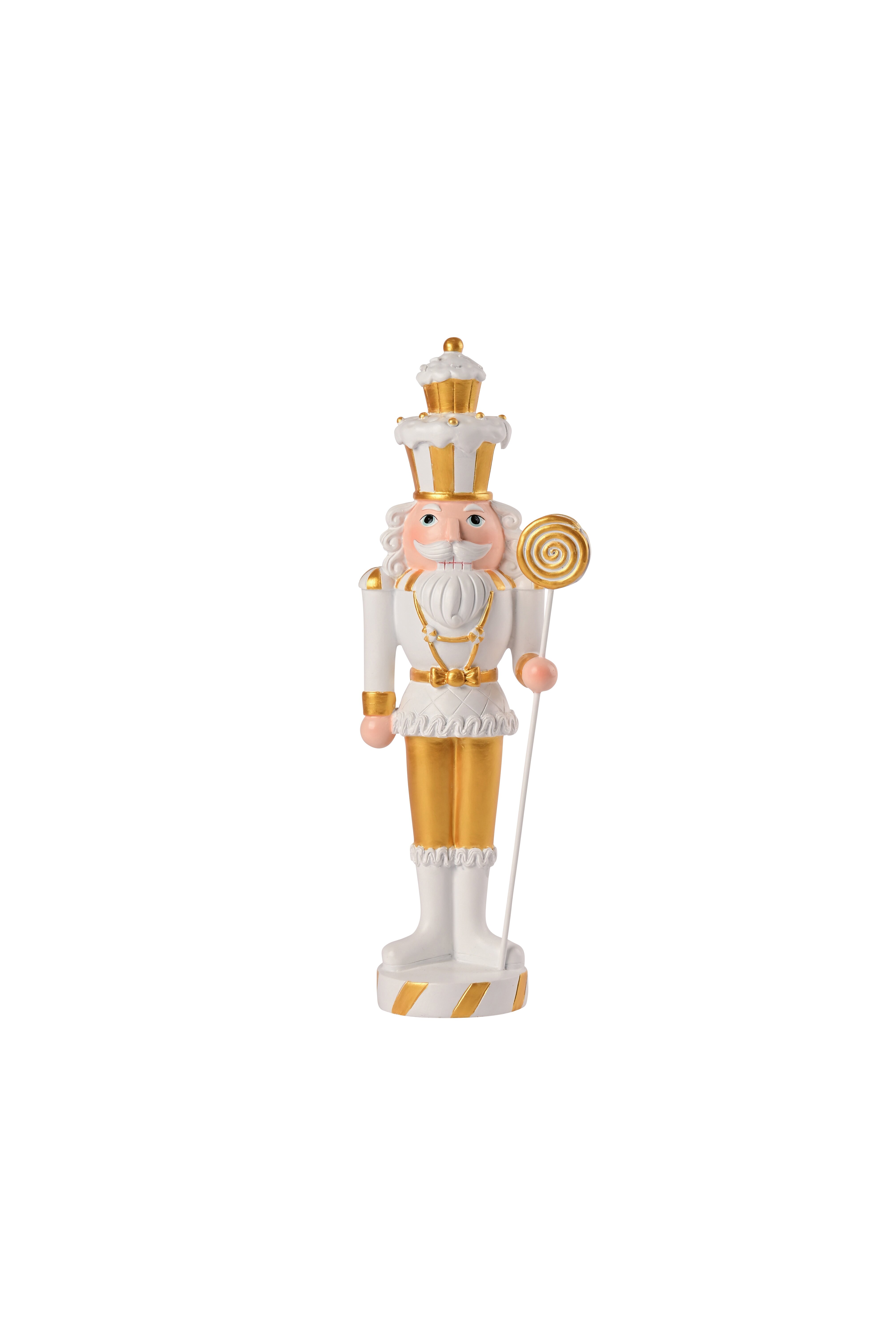 Noce, Nussknacker, H33,5cm, weiß/gold