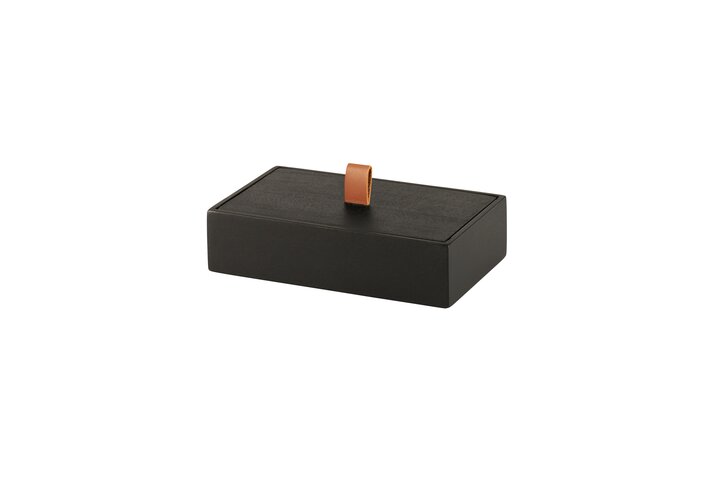 Bento, box, mango wood, rectangular, black