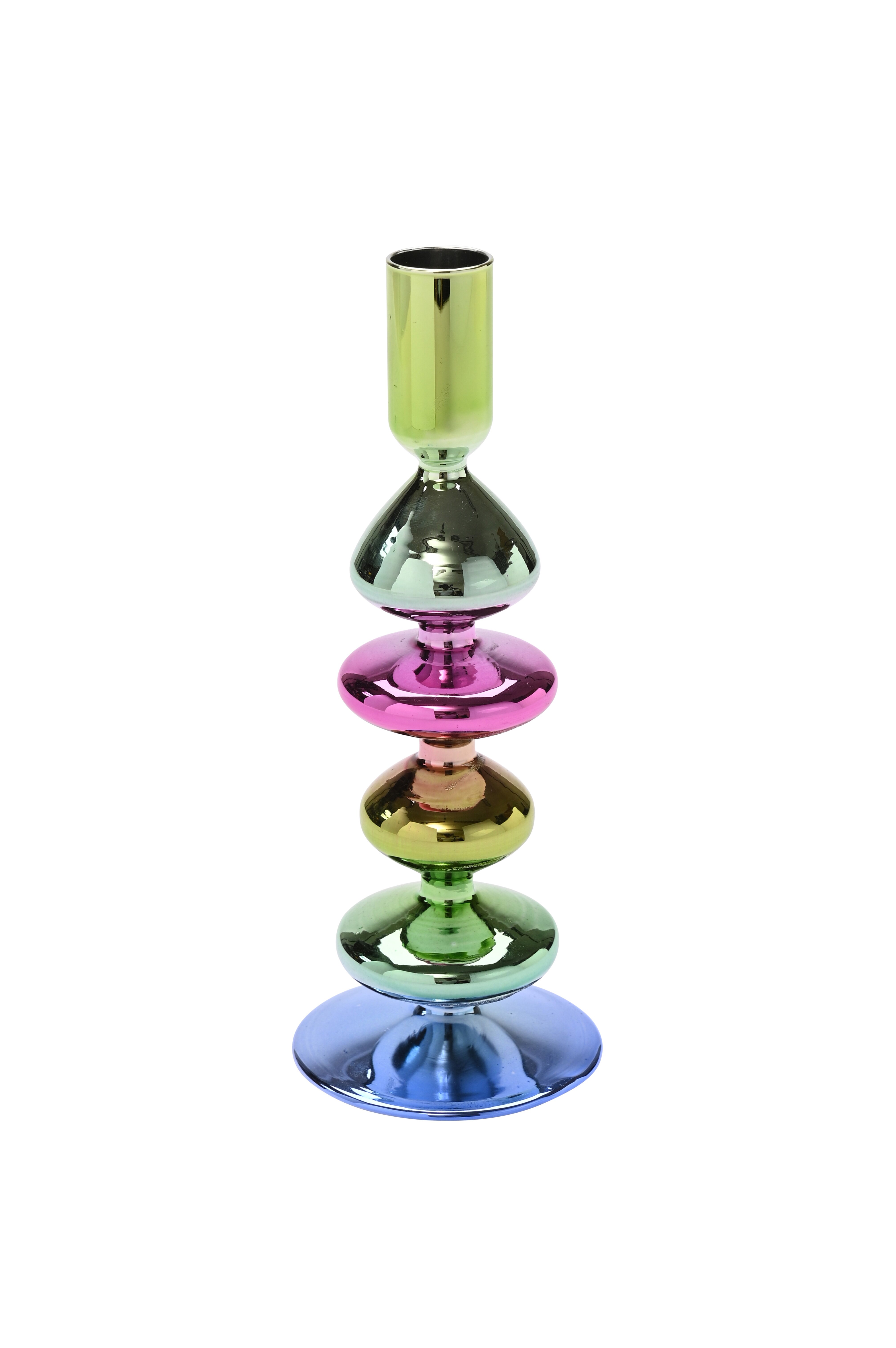 Shanghai, Kerzenhalter, H21cm, plated, mehrfarbig, gs