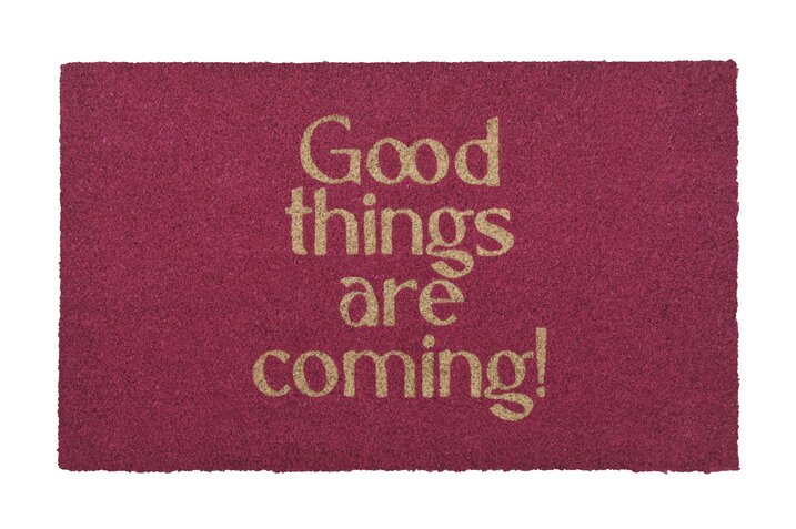 Fussmatte, Good things are coming!, pink