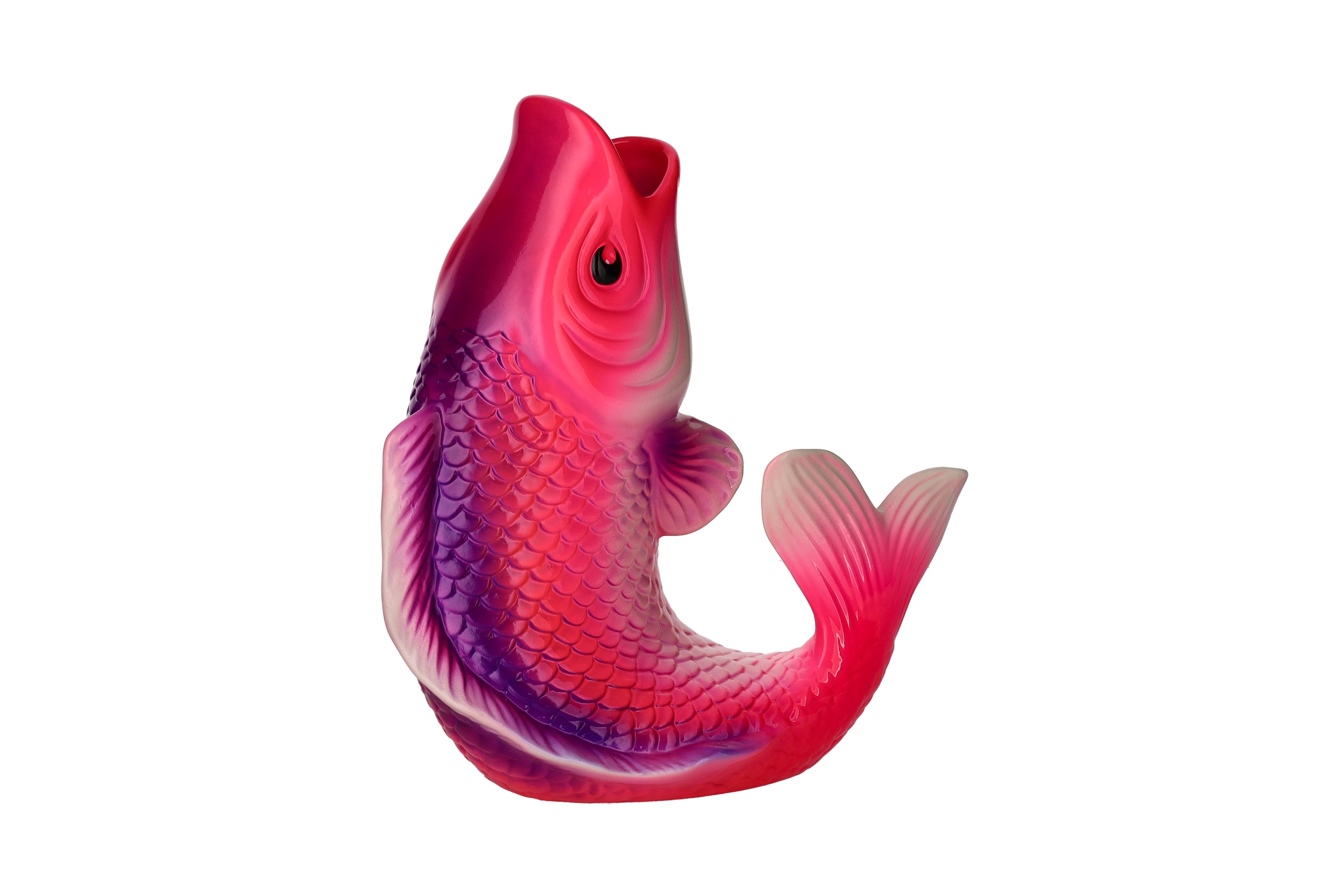 Mamsell Koi, Fisch, Vase, S,  pink/lila/weiss