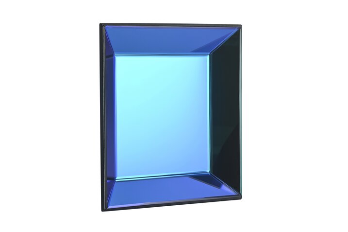 Miroir, mirror tray/wall decoration, blau