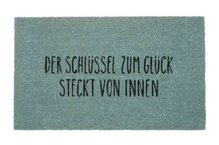 Fussmatte, Der Schlüssel zum Glück…, blau