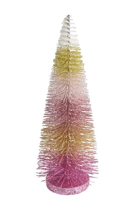 Seoul, Dekobaum mit Glitzer, H30,5cm, rosa