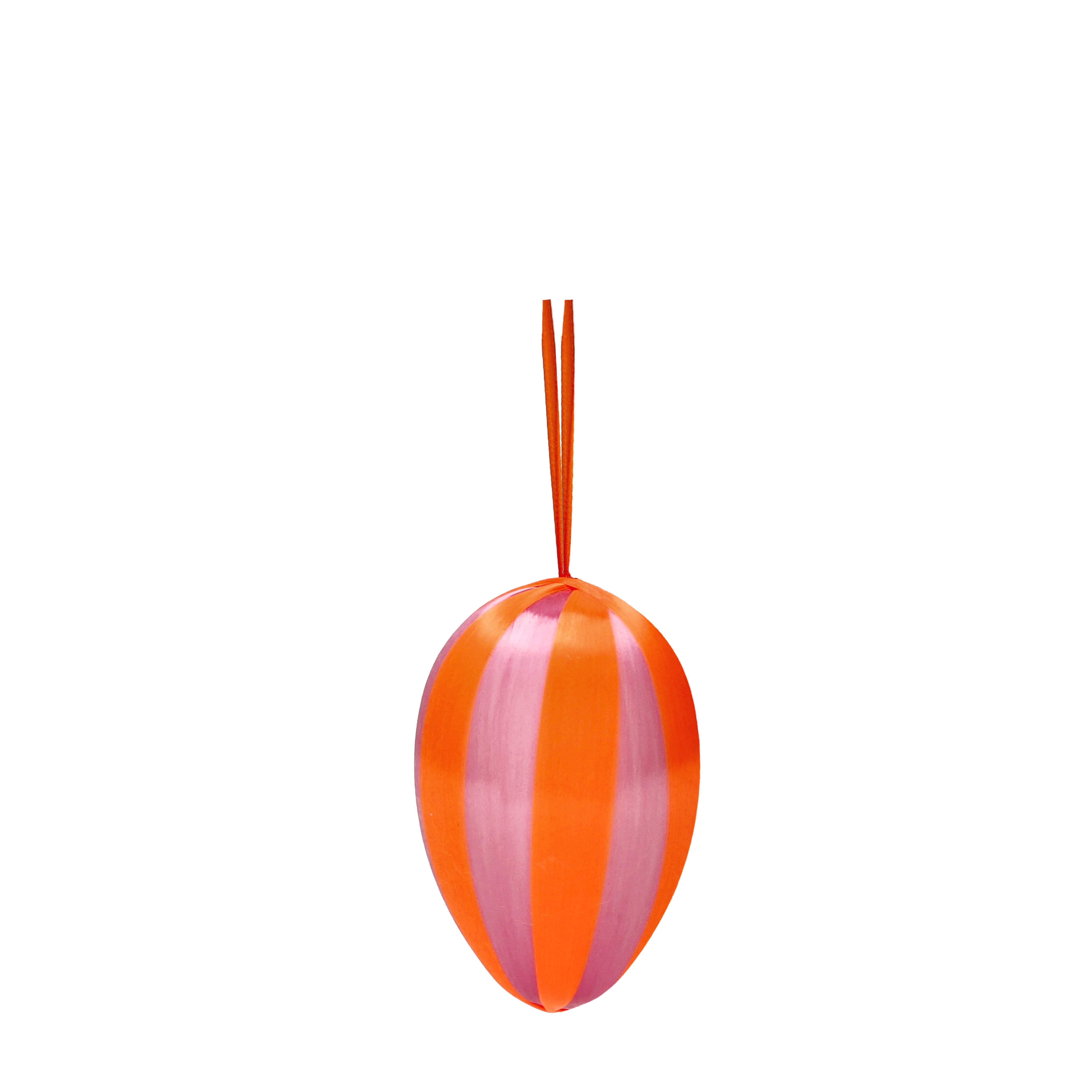 Chinois, Hänger Ei, 7cm, neon orange/ helllila