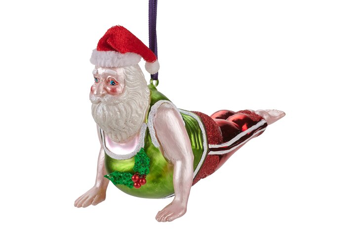 Hänger Yoga Santa, Sphinx-Haltung, rot/grün