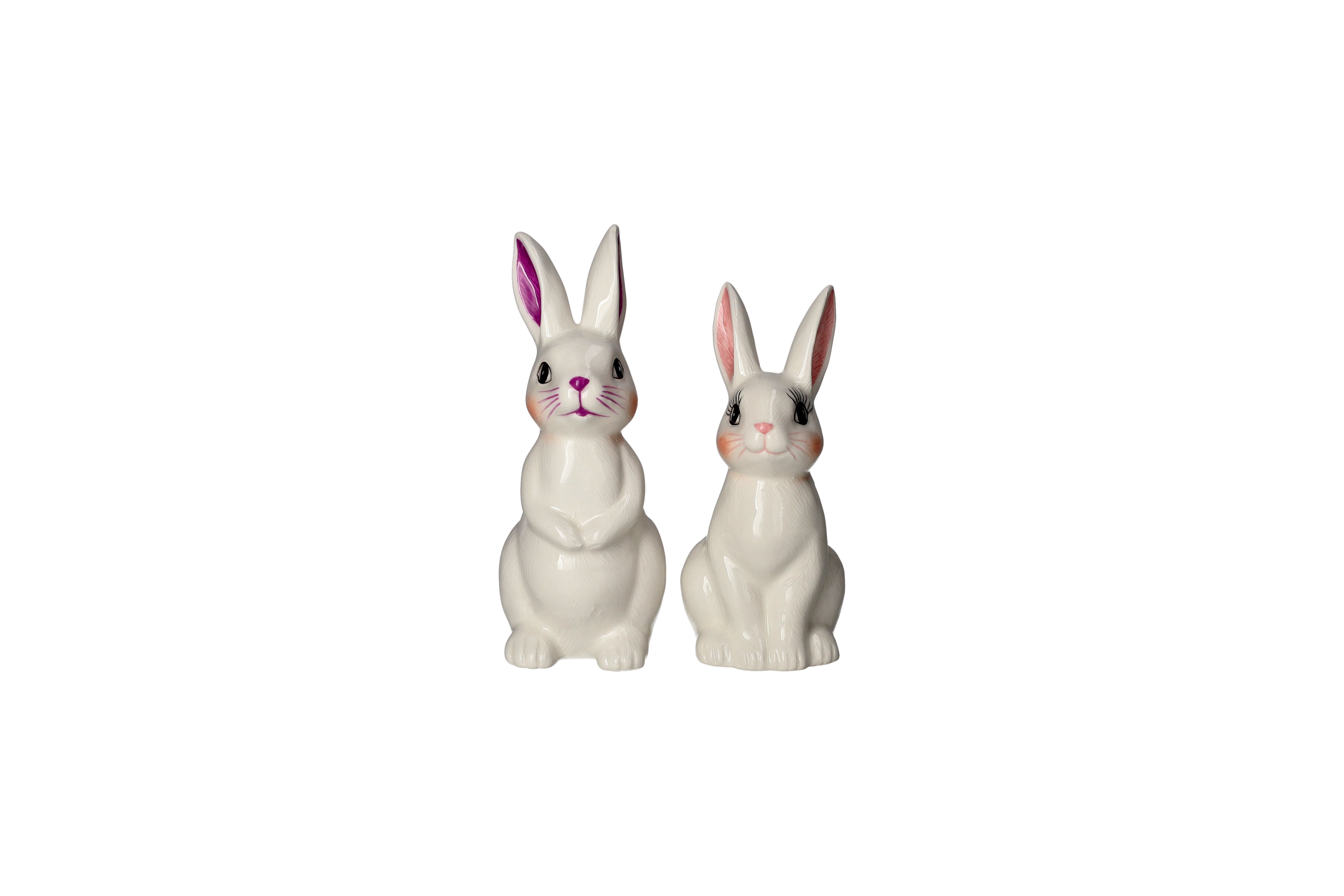 Mignon, deco bunny,assorted of 2 pcs., S, white