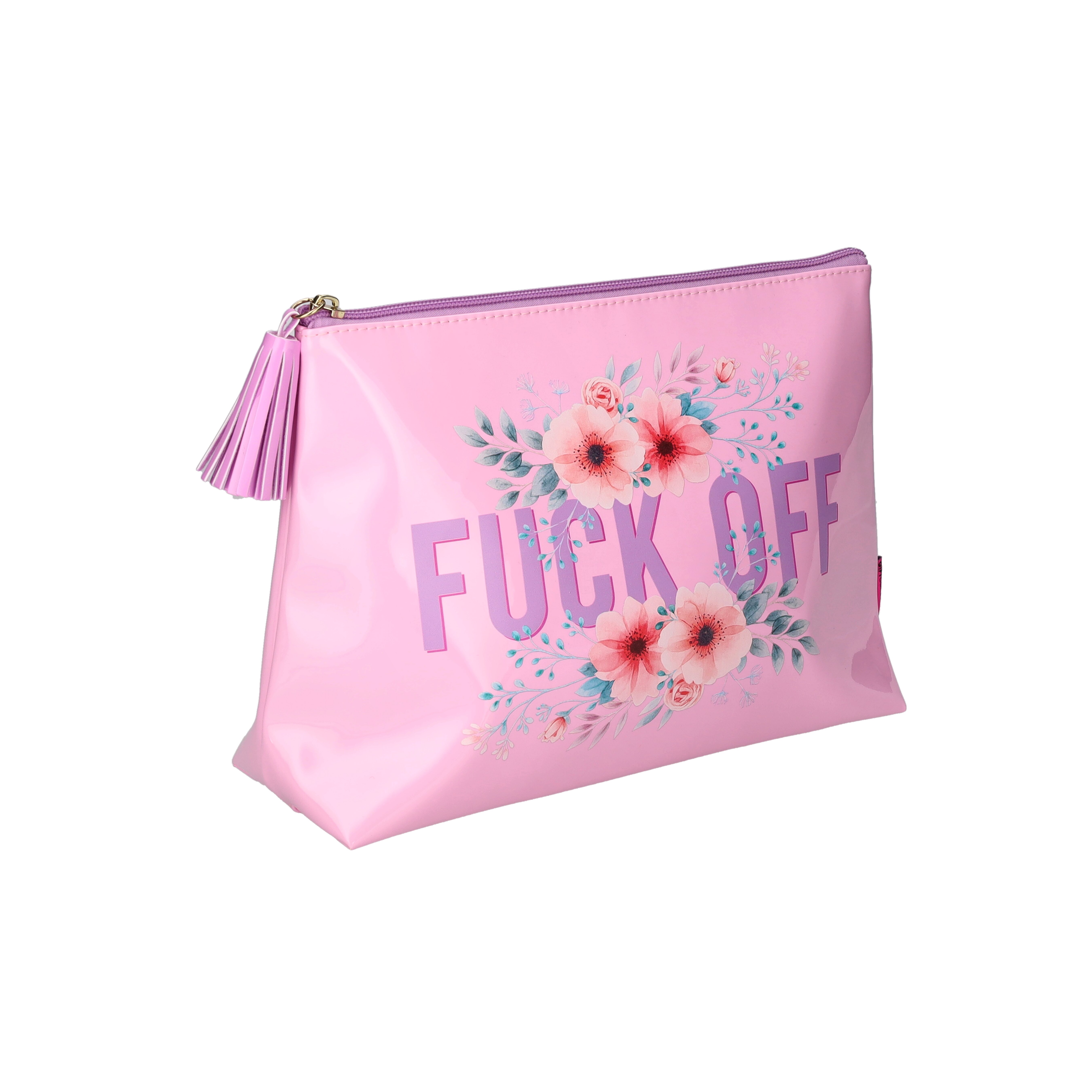 Voyage, cosmetic bag Love Fuck Off, pink