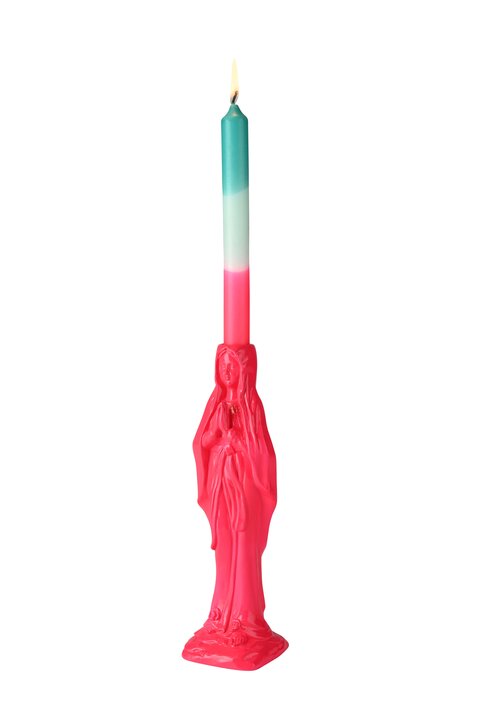 Cadonna, candle holder, Madonna, neon pink