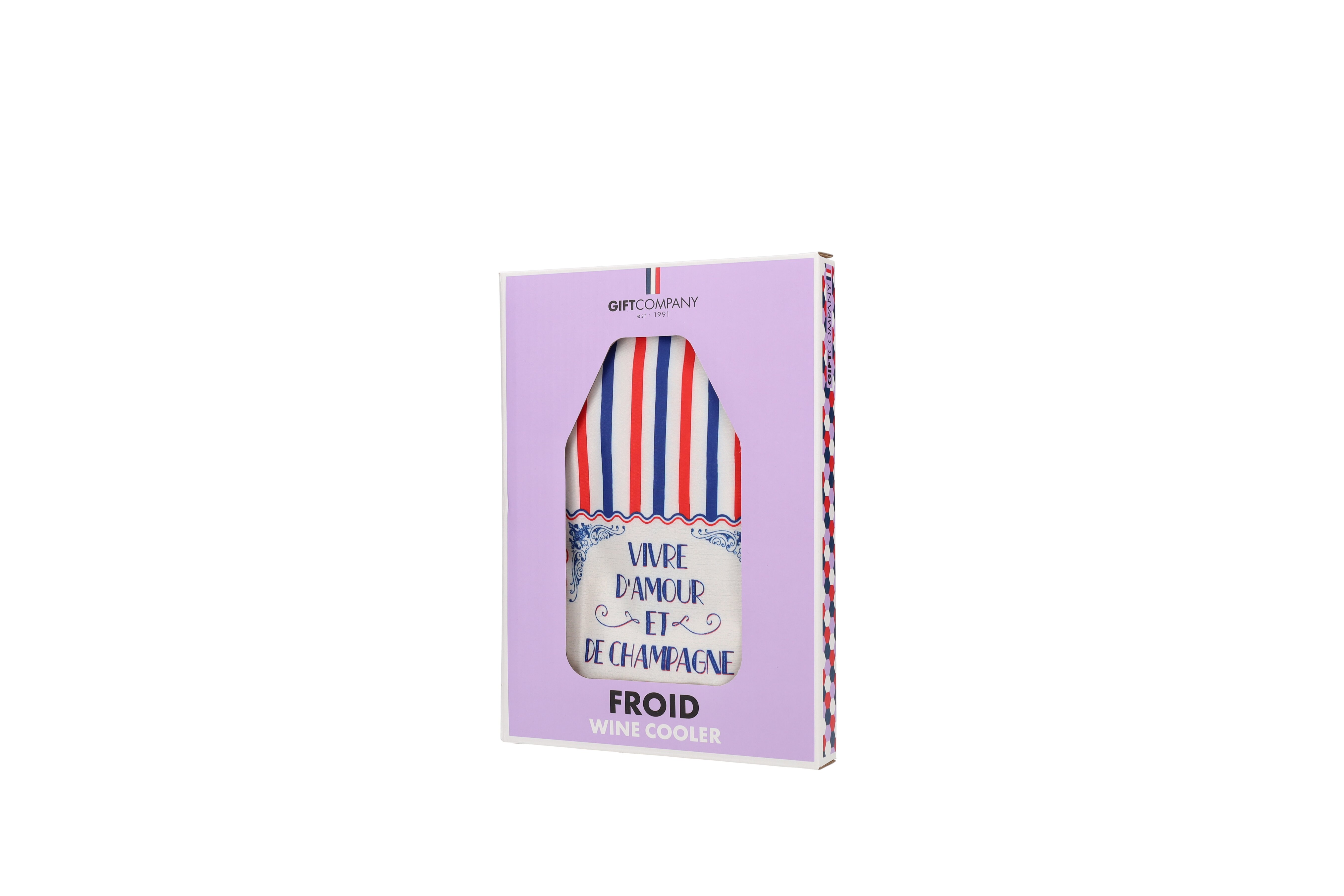 Froid, cooling sleeve, motive: vivre d´amour, red/blue