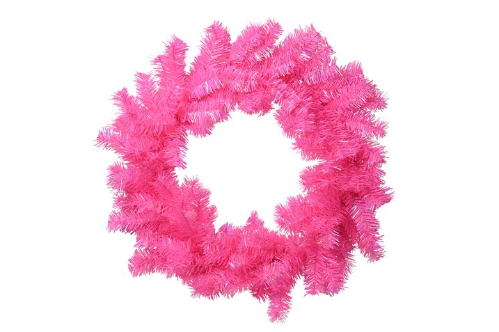 Tinsel, Kranz, D60cm, pink