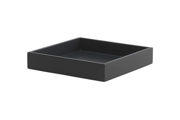Spa, Tablett, S, quadratisch (19x19x3,5cm),2 farbig, schwarz