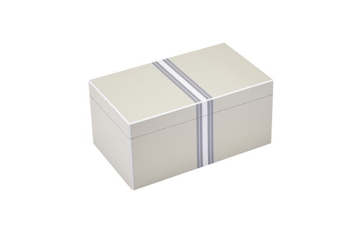 Tang, Schmuckbox mit Sreifen, M, flannel