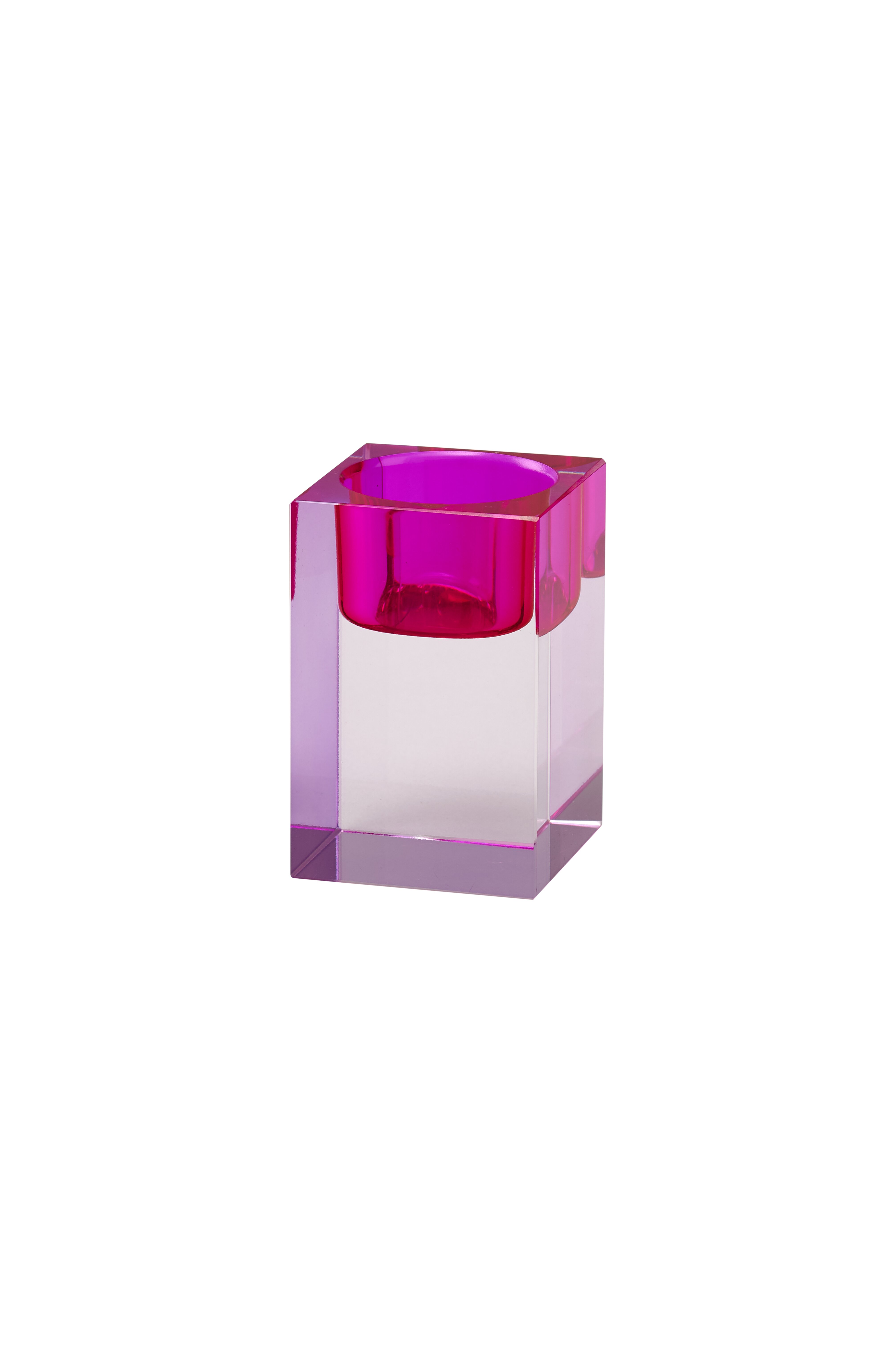 Sari, Kristallglas, Teelichthalter S(H7,7cm), pink/rosa, gs