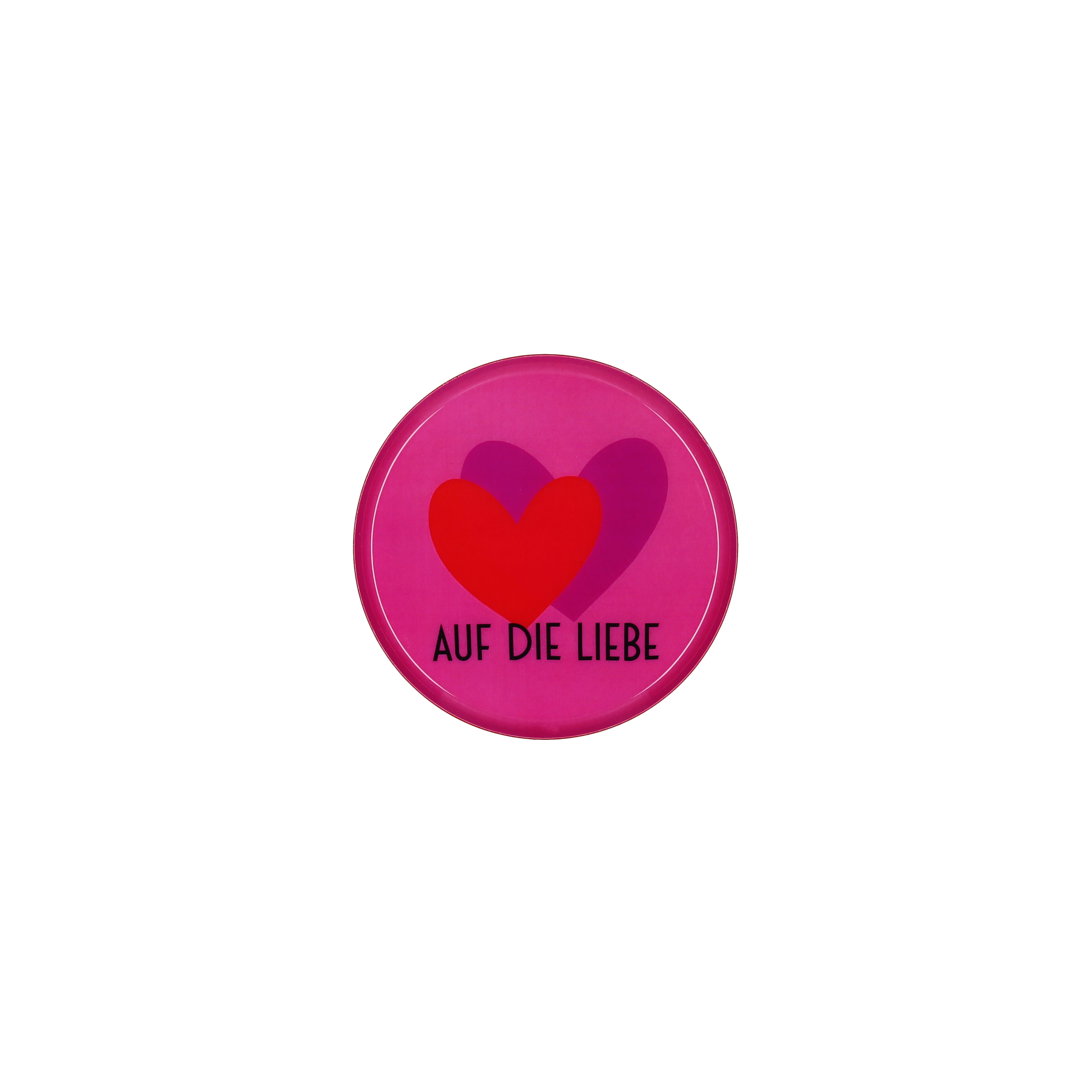 Love Trays, deco tray, XS, motive: auf die liebe, hot pink