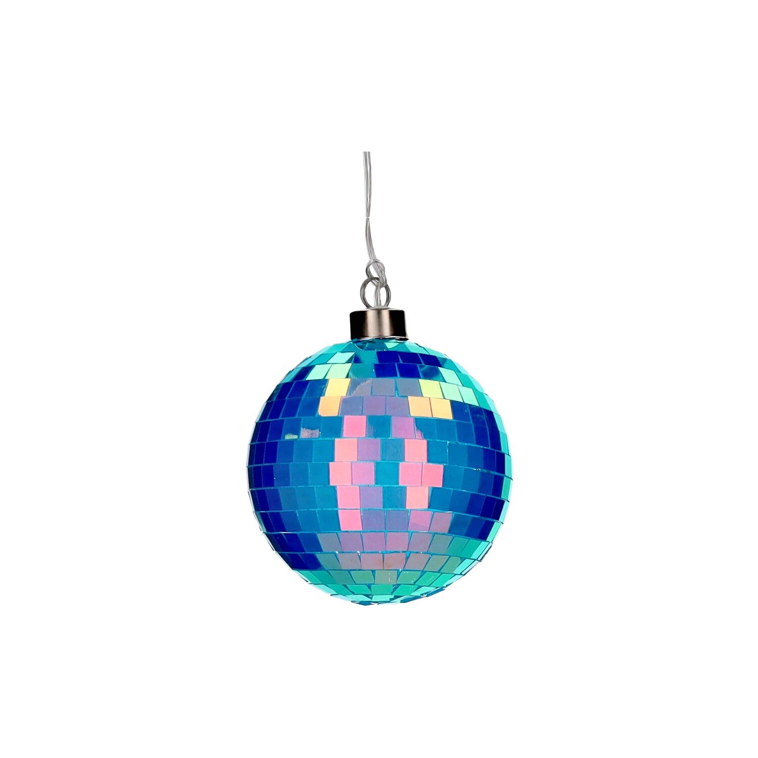 Disco, LED-Kugel, 10cm, neon blau