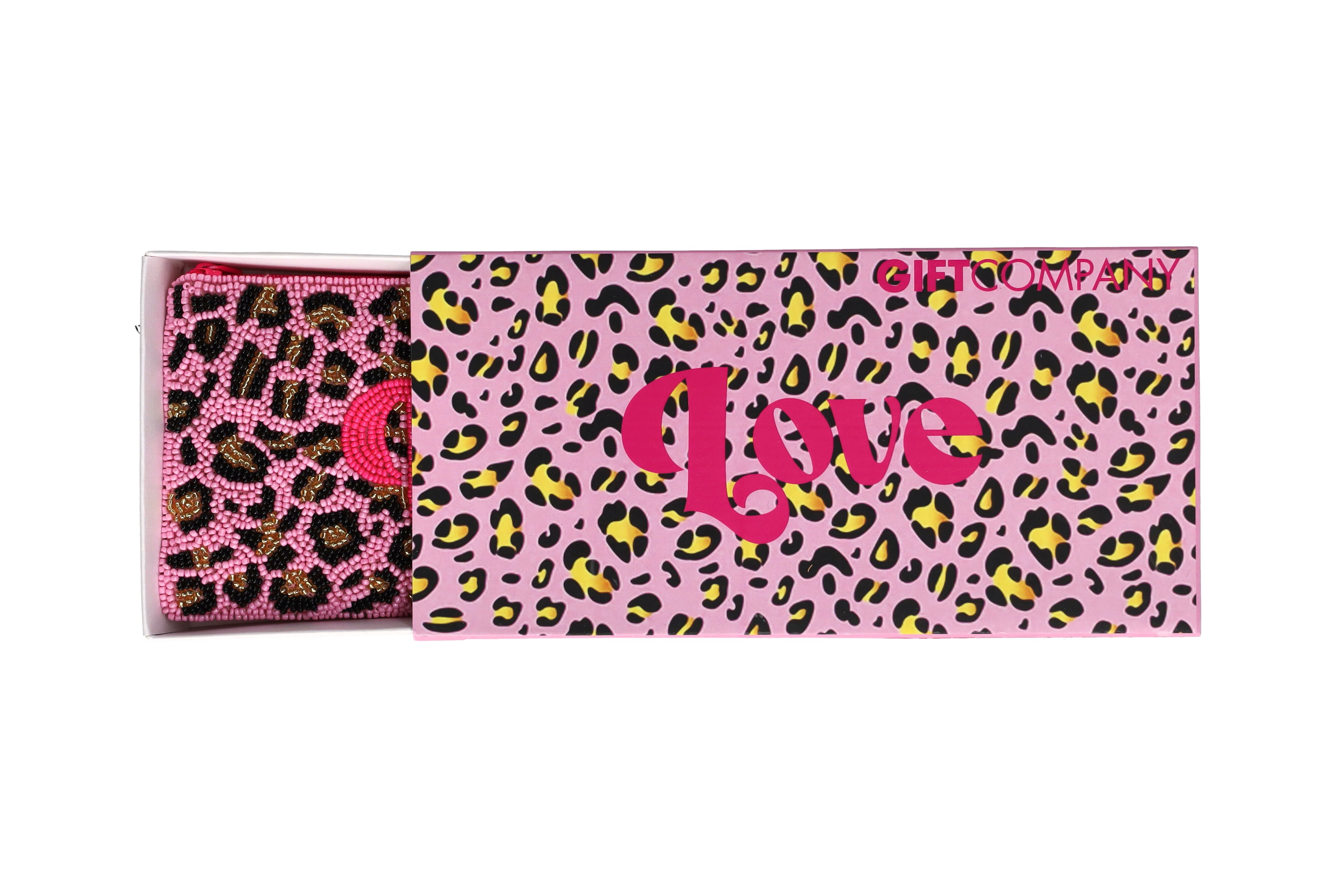 Elodie, cosmetic bag, L, motive: love, pink