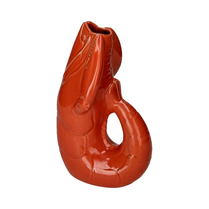 Madame Crevette, Hummer, Vase, L, orangerot