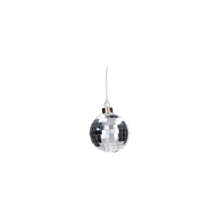 Disco, LED-Kugel, 8cm, silber