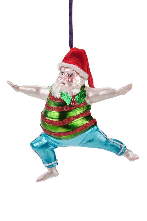 Hänger Yoga Santa, Krieger-Haltung, mehrfarbig