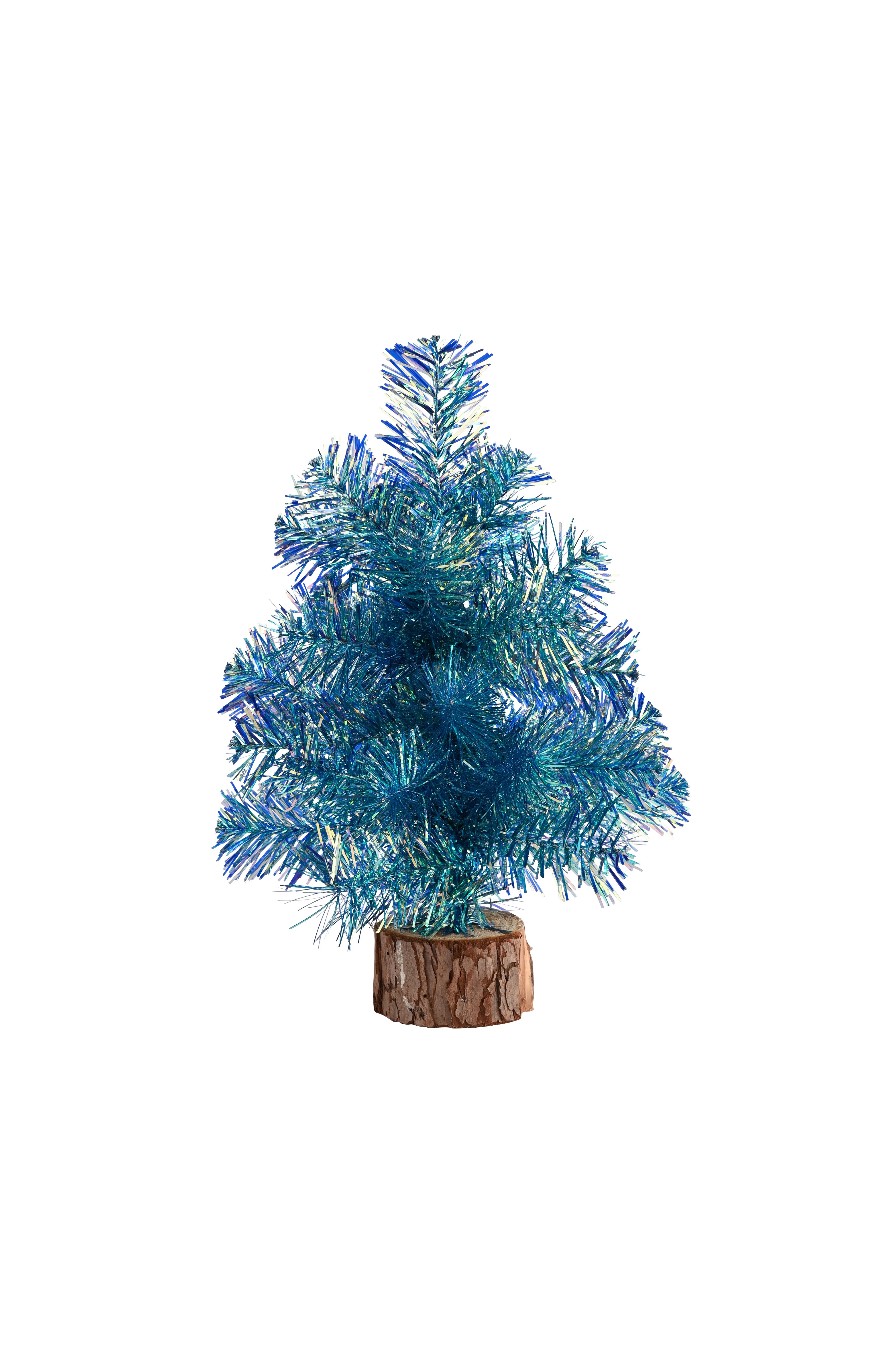 Tinsel, Dekobaum, H30cm, blau
