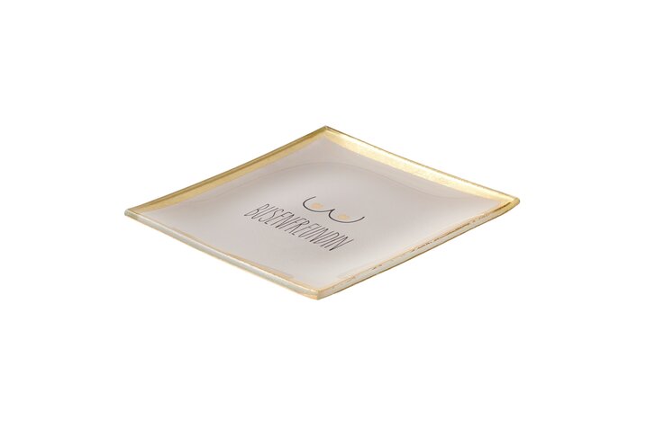 Love Plates, Glasteller S, Busenfreundin, rosa