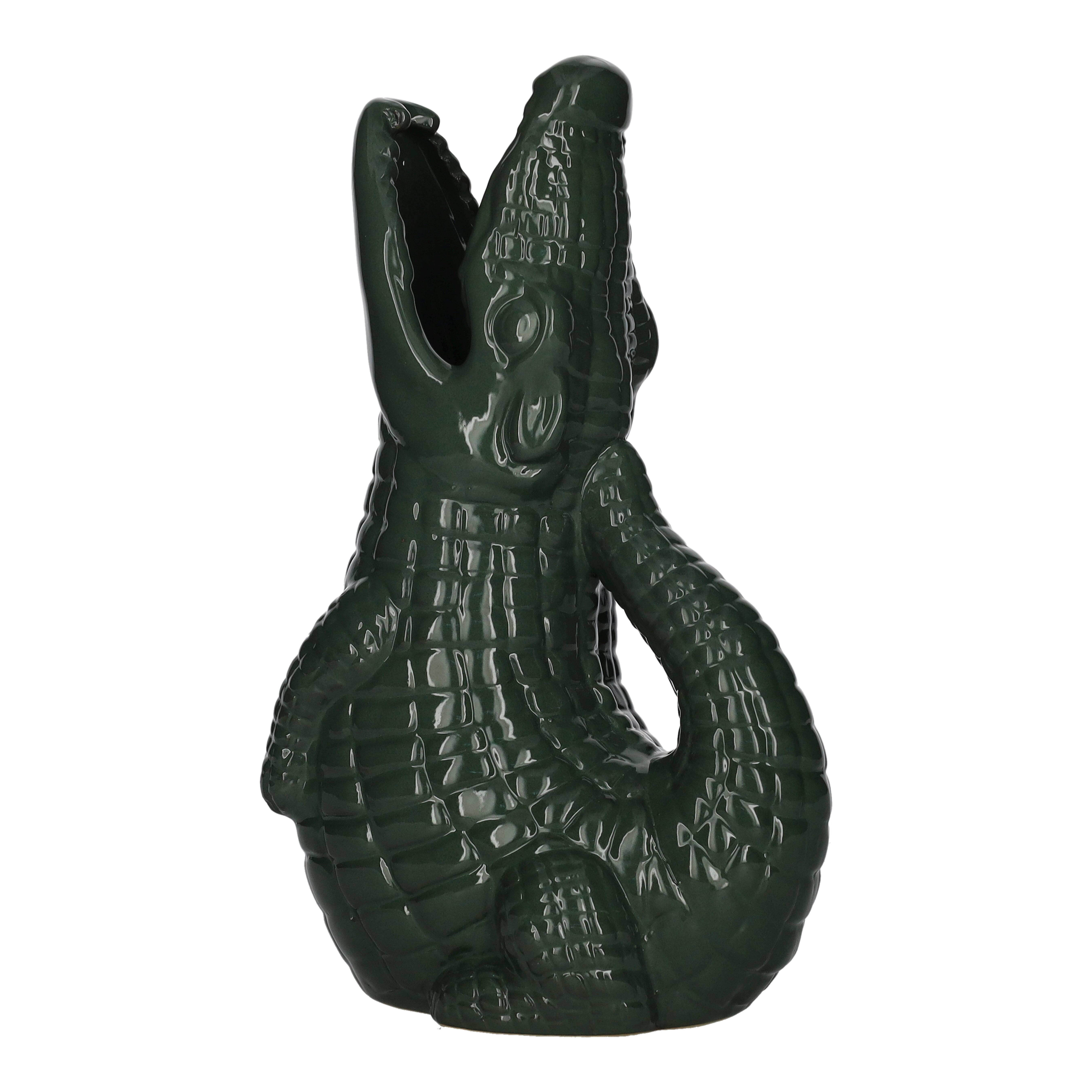 Croco, Vase, dunkelgrün