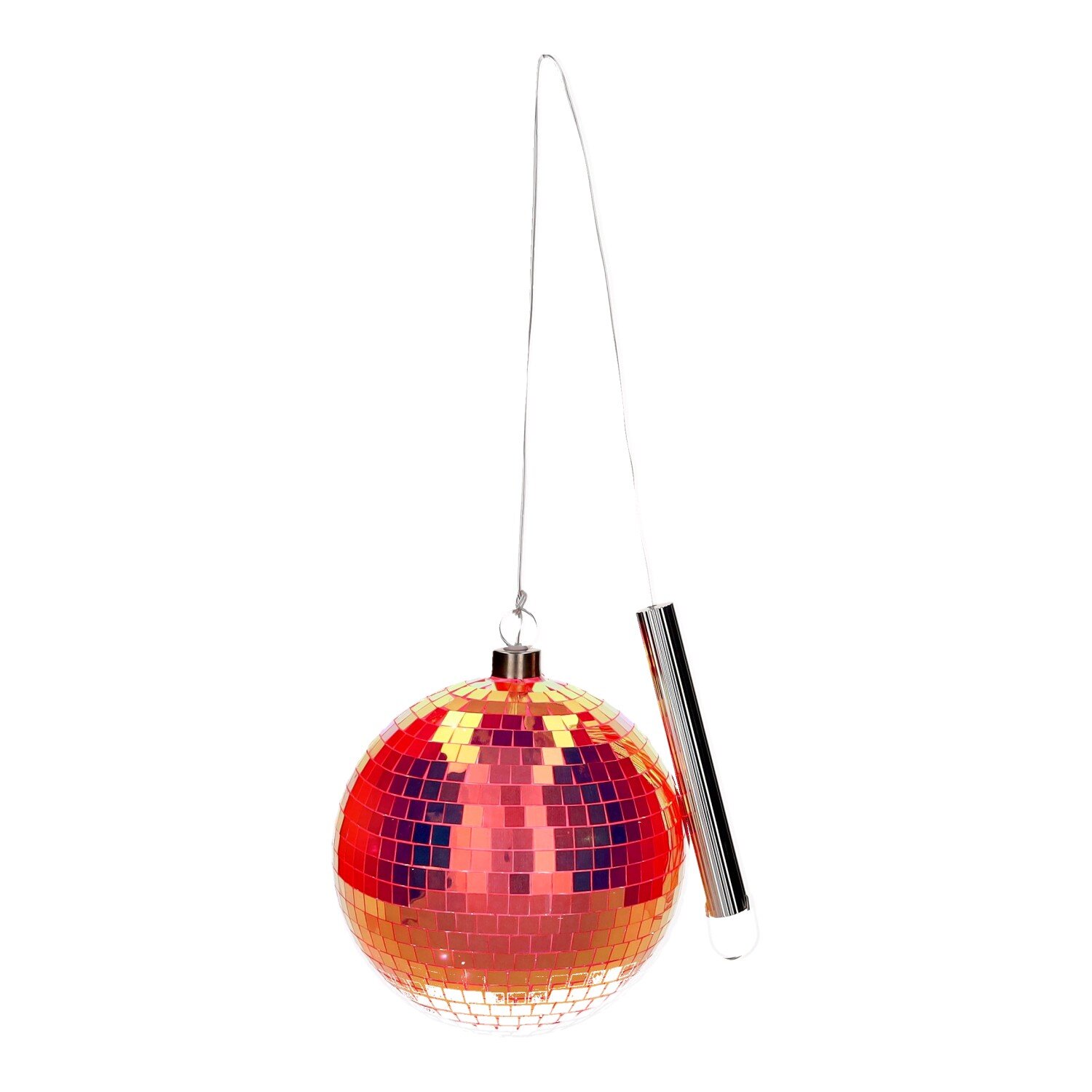 Disco, LED-Kugel, 15cm, neon orange