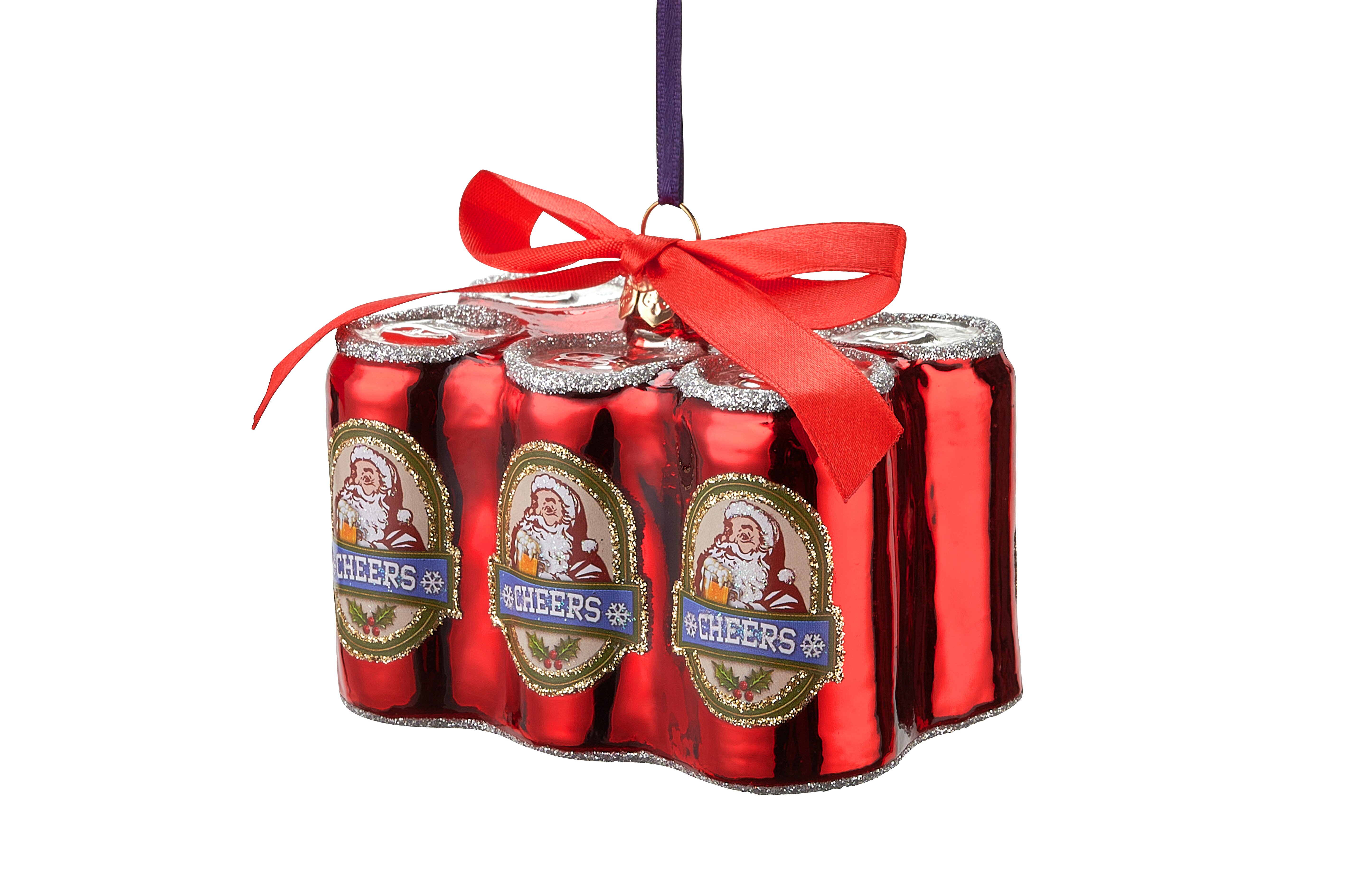 Hänger Sixpack Bierdosen, rot