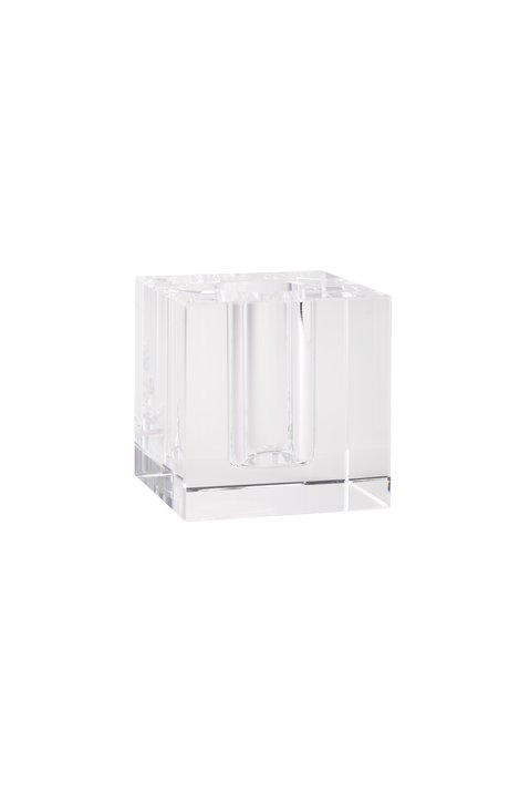 Dioptrics, vase, crystal glass cuboid S, clear