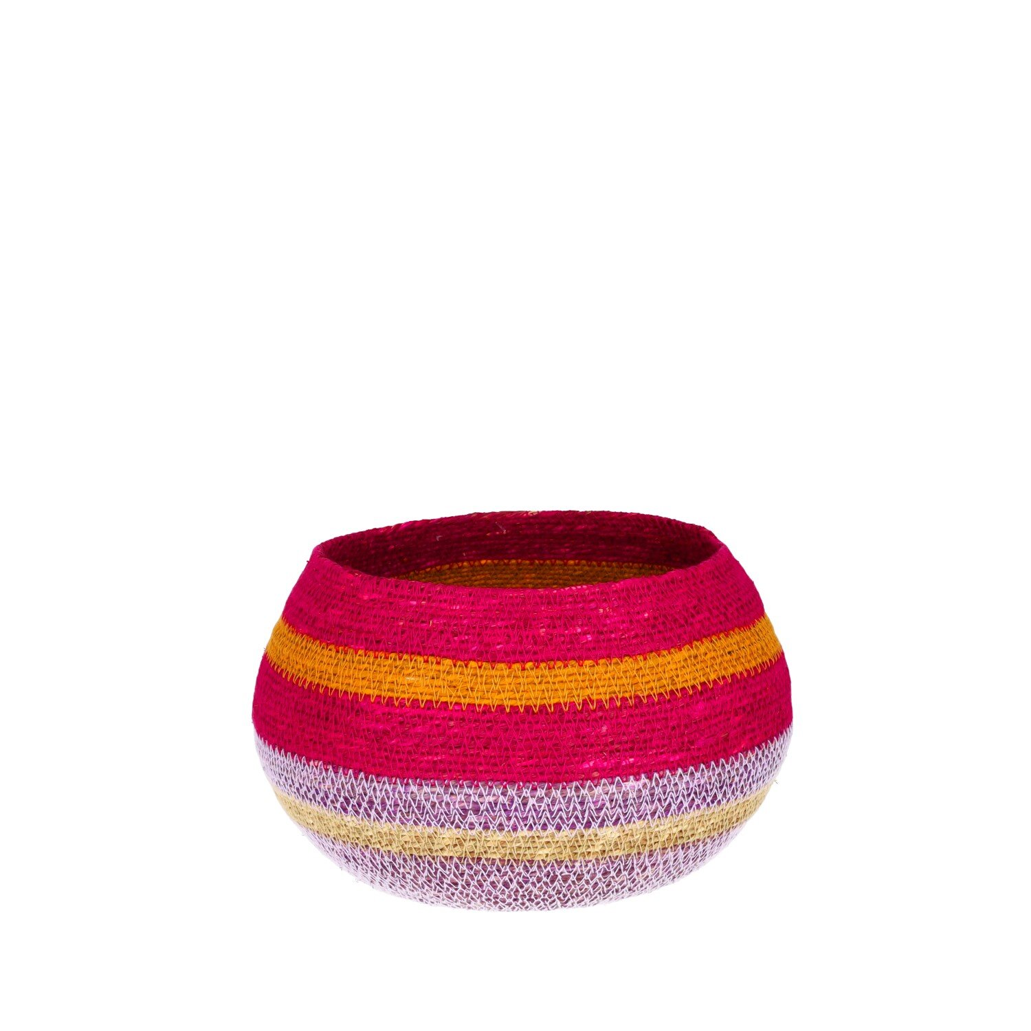 Boathouse, basket set of 3pcs., belly shape, multicolor