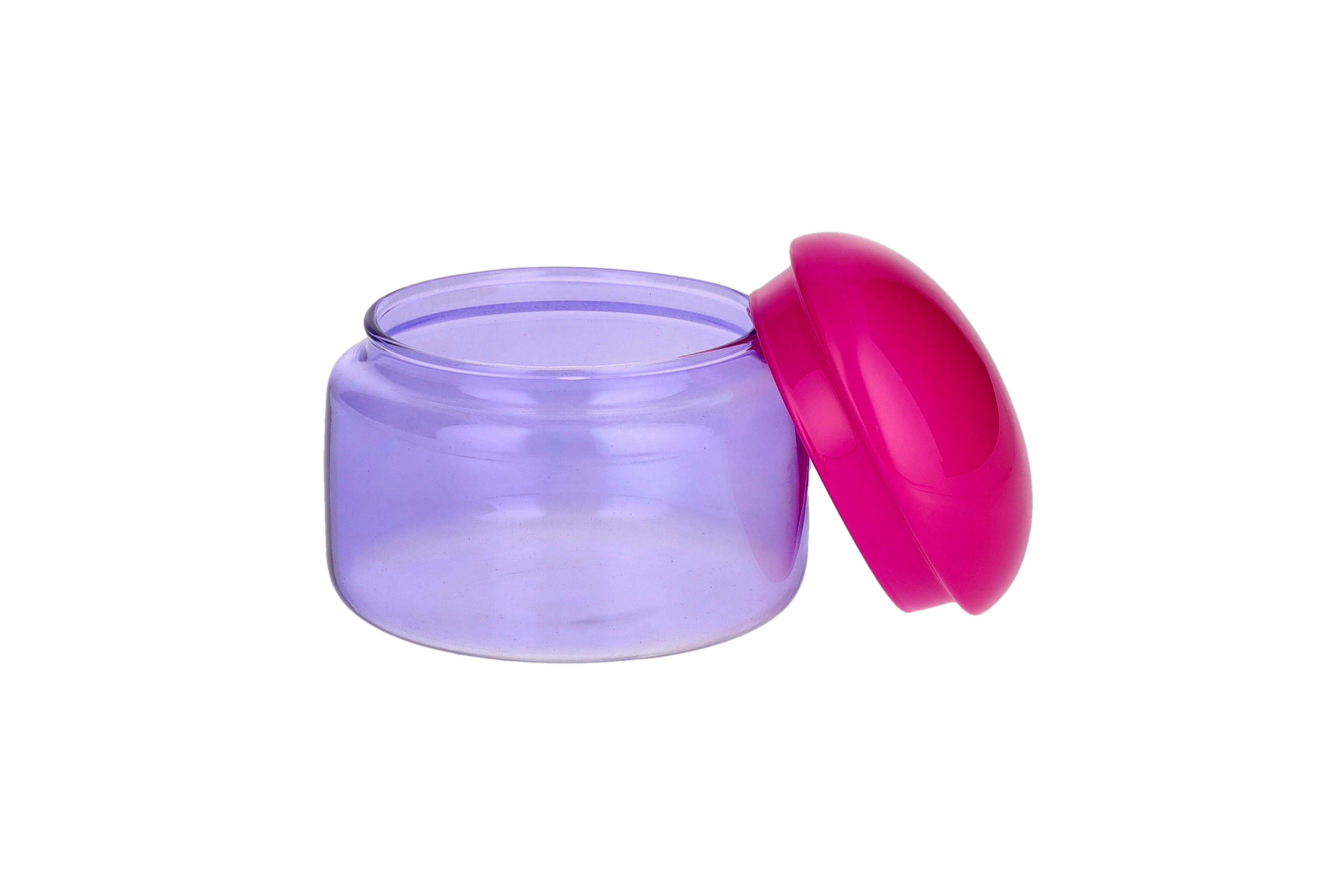 Voile, Glasdose, S, Borosilikatglas, lila/magenta, gs