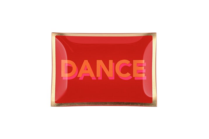 Love Plates, Glasteller M, Dance, neon rot