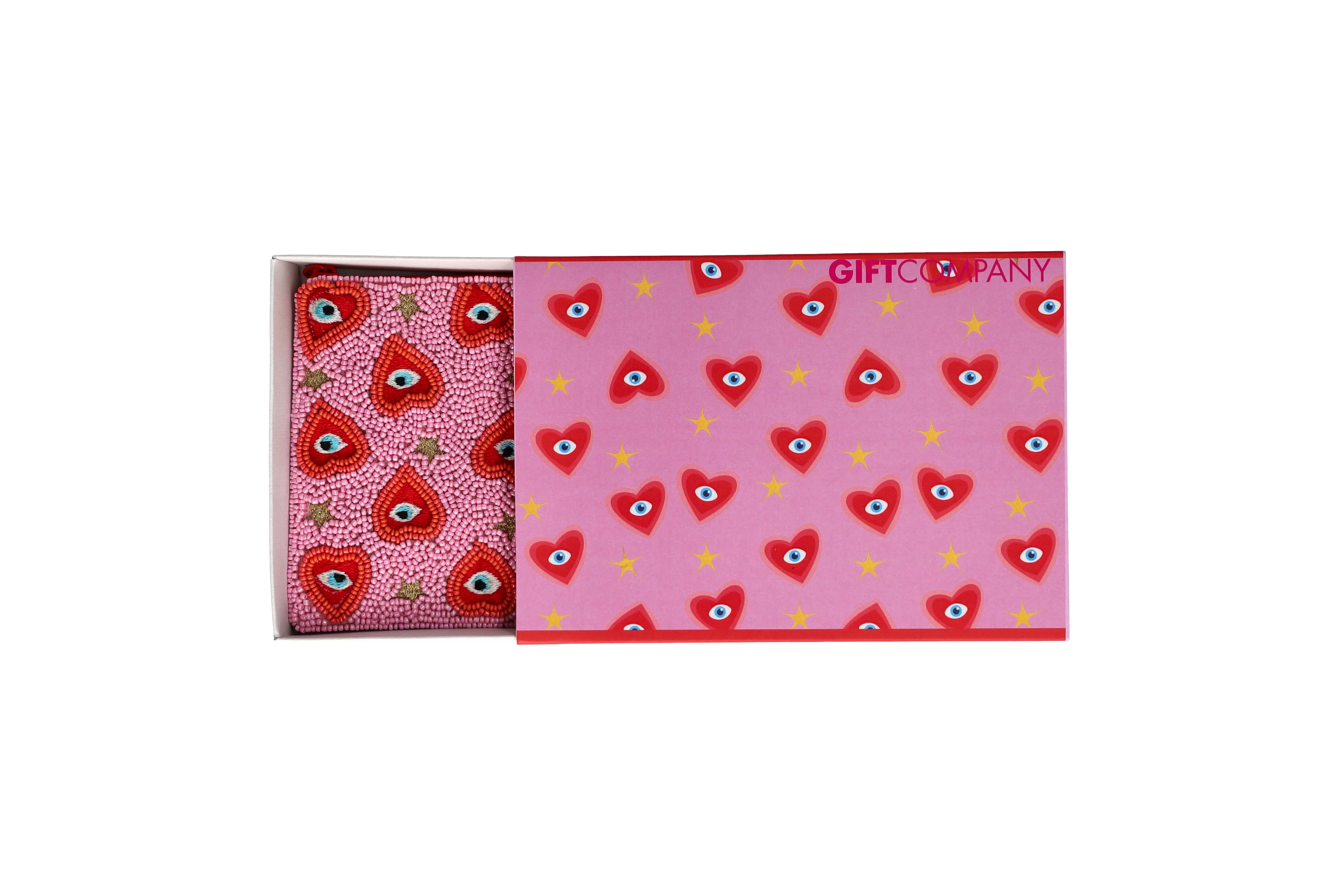 Elodie, cosmetic bag, M, motive: holy heart, pink