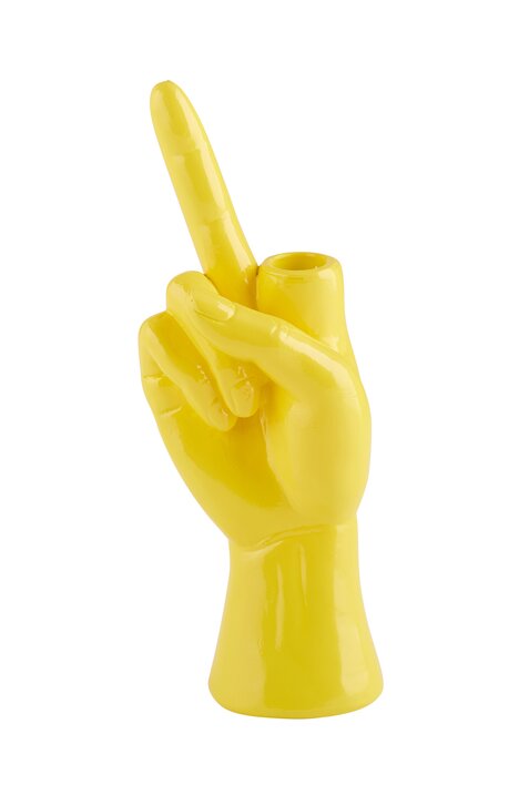 Corpo, Kerzenhalter, Peace, neon gelb