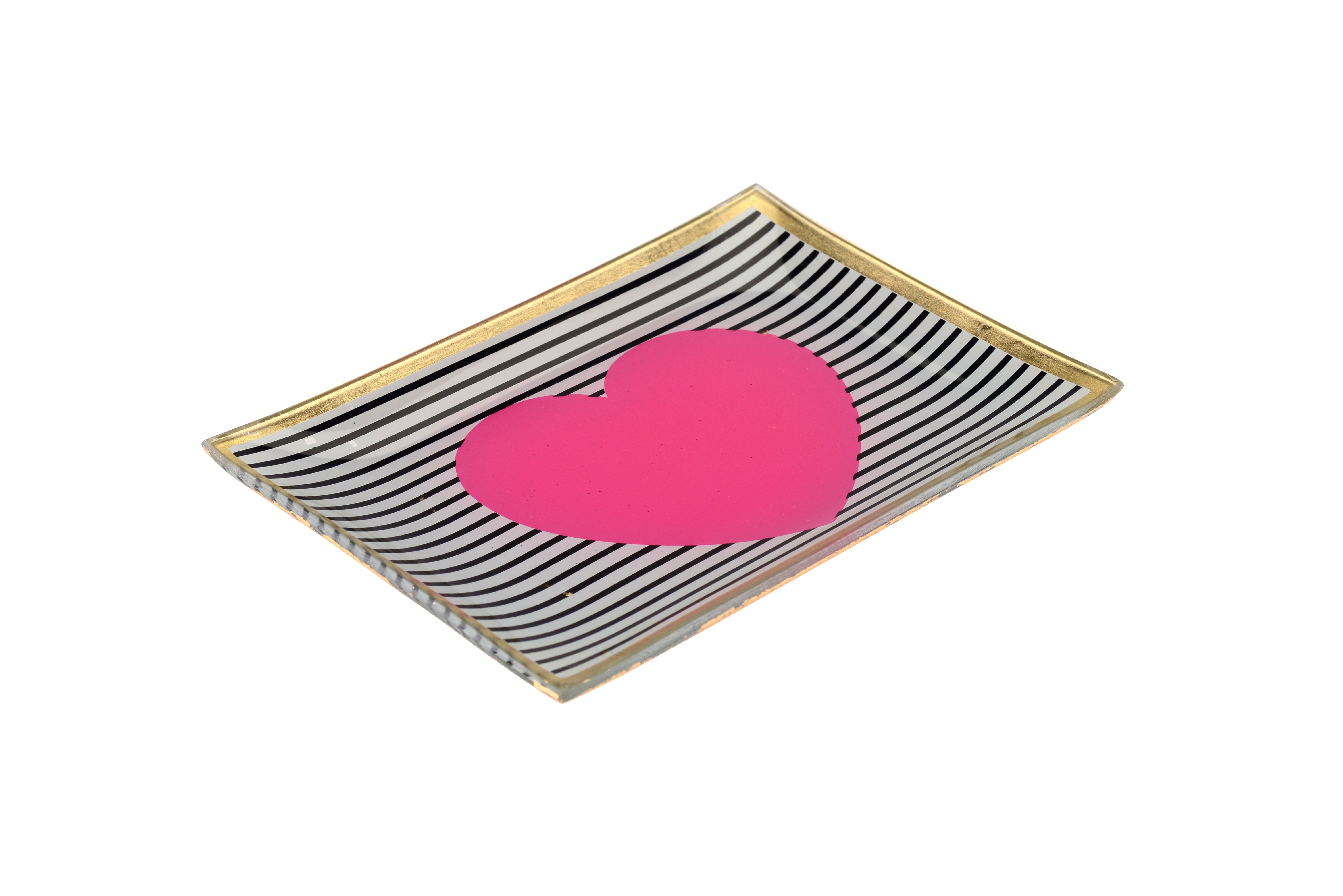 Love Plates, Glasteller M, Herz, mehrfarbig