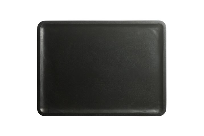 Bento, tray, M, acacia wood, rectangular, black