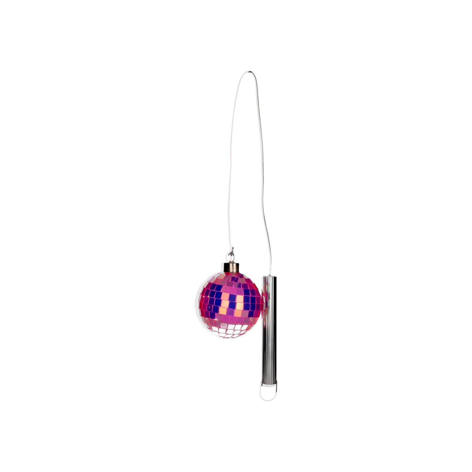 Disco, LED-Kugel, 8cm, neon pink